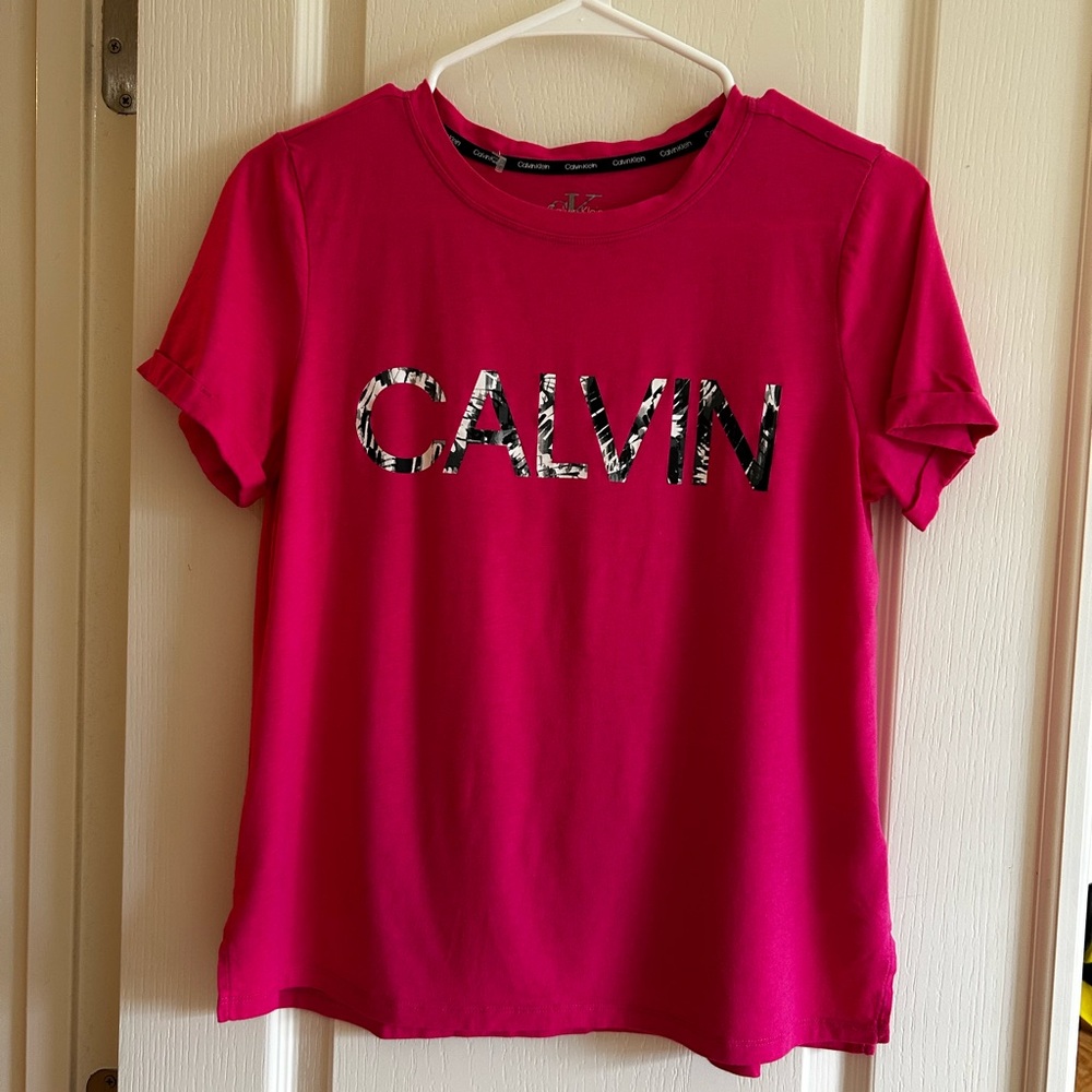 Calvin Klein Barbie Pink Teeshirt with Logo Size Small